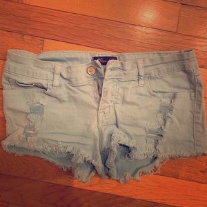 Light blue Kilque B boutique cut off jean shorts